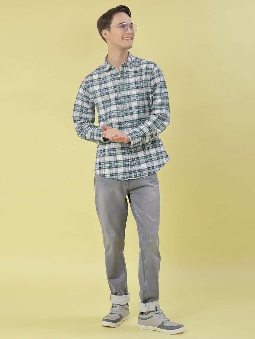 men checkered long sleeve regular fit casual shirt - 21997742 -  Standard Image - 4