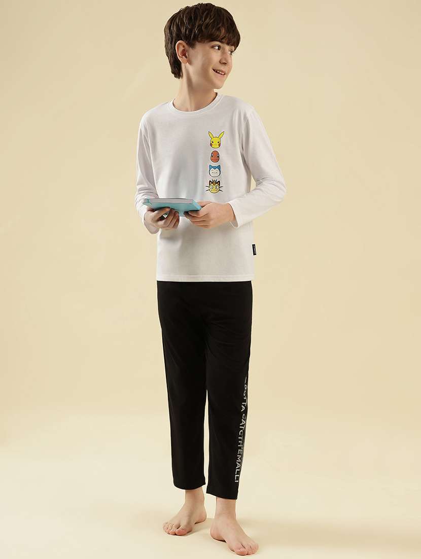 boys printed long sleeve nightwear pyjama set - 21997799 -  Standard Image - 4