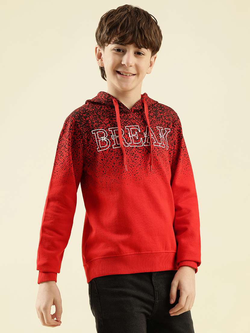boys printed long sleeve hooded sweatshirt - 21997801 - Standard Image - 1