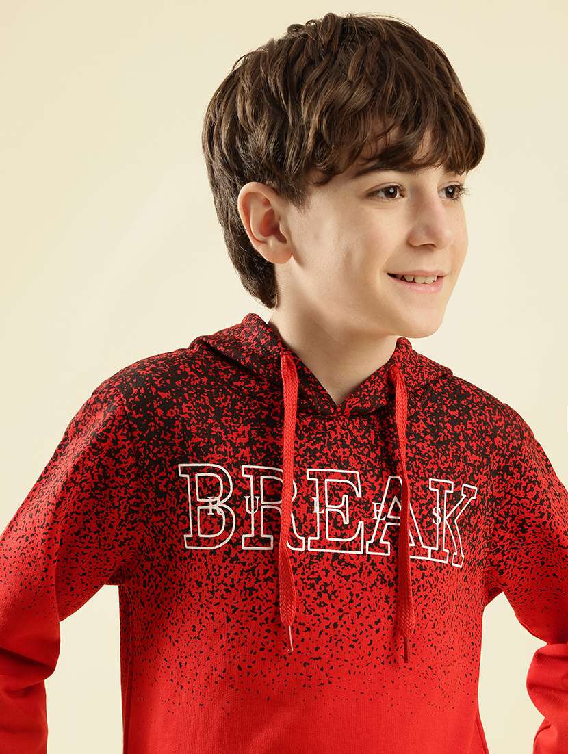 boys printed long sleeve hooded sweatshirt - 21997801 - Standard Image - 4