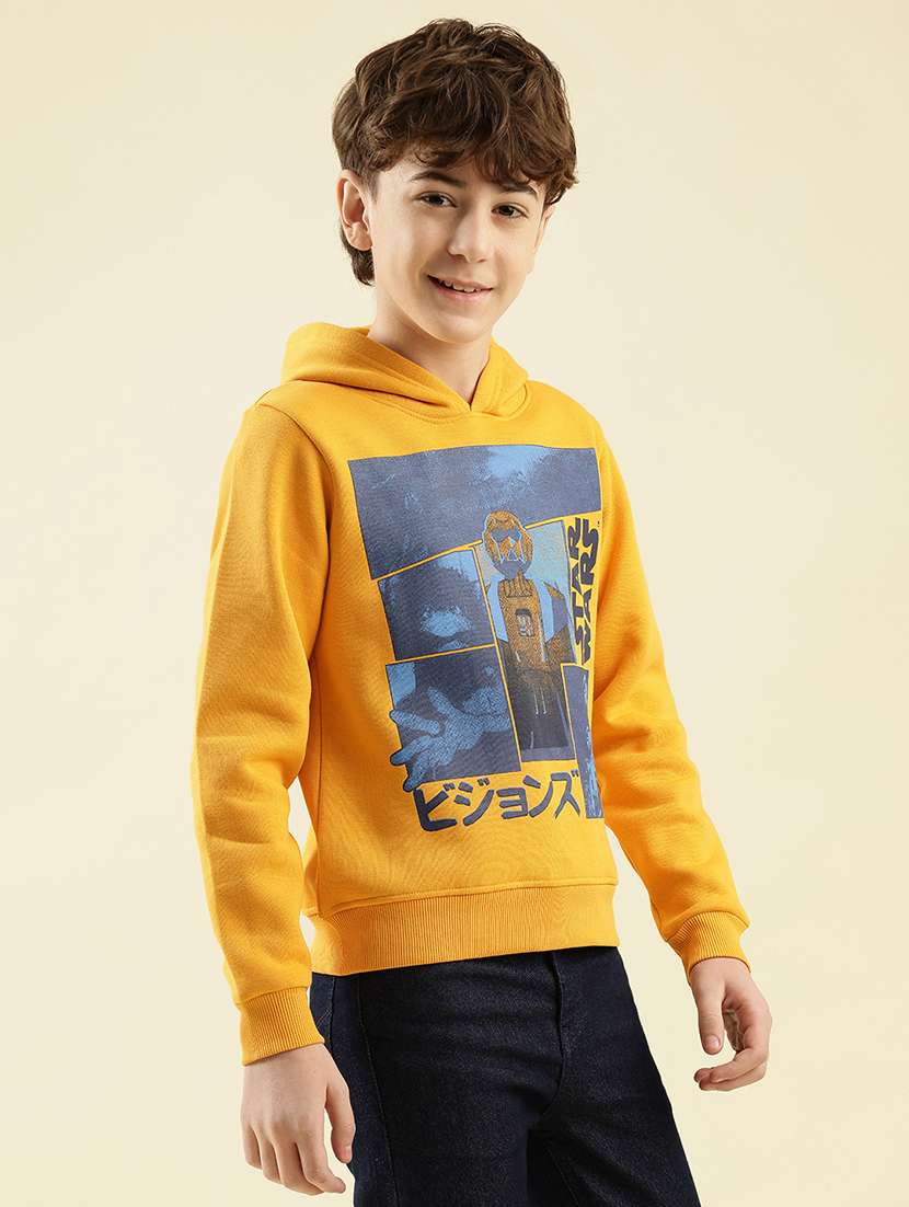 boys printed long sleeve hooded sweatshirt - 21997806 -  Standard Image - 1