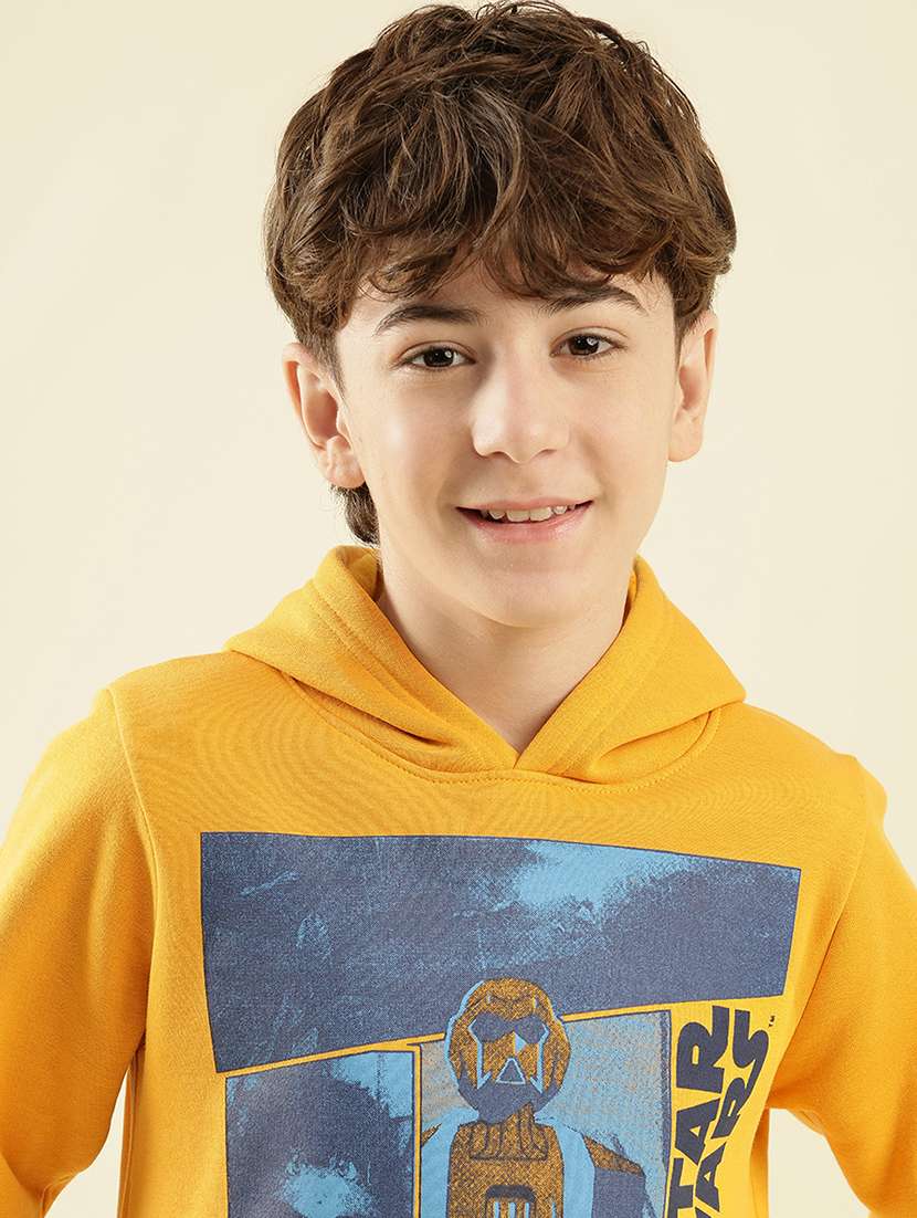 boys printed long sleeve hooded sweatshirt - 21997806 -  Standard Image - 4