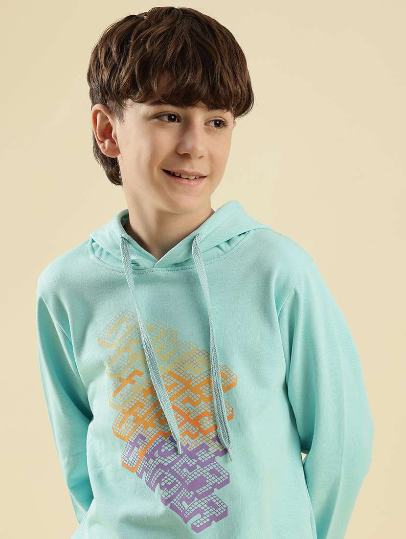 boys printed long sleeve  hooded sweatshirt - 21997809 -  Standard Image - 1