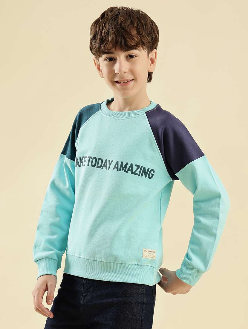 boys printed long sleeve sweatshirt - 21997817 -  Standard Image - 1