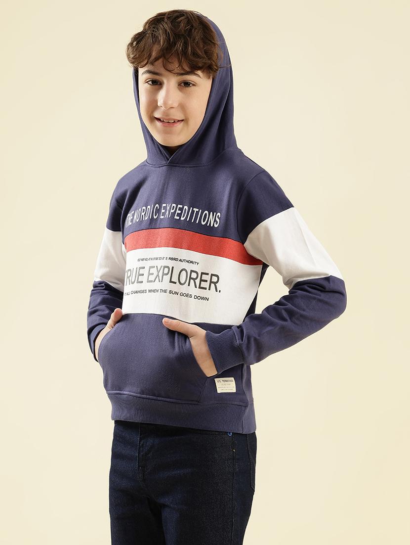 boys printed long sleeve hooded sweatshirt - 21997820 - Standard Image - 1