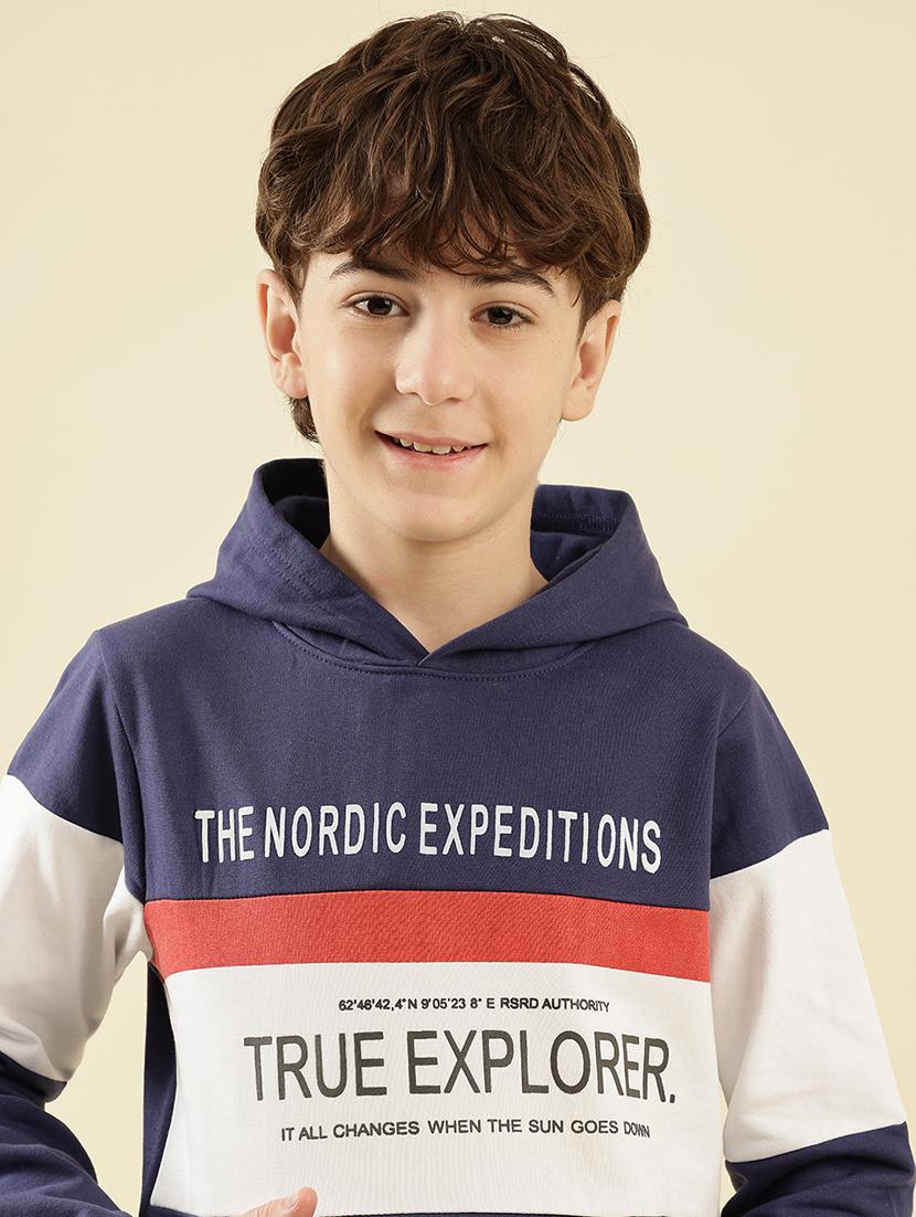 boys printed long sleeve hooded sweatshirt - 21997820 - Standard Image - 4