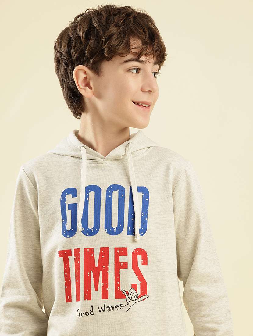 boys printed long sleeve hooded sweatshirt - 21997821 - Standard Image - 1