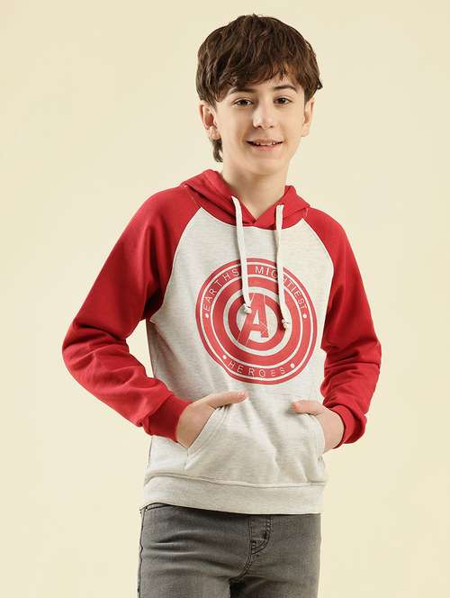 boys color blocked long sleeve hooded sweatshirt - 21997825 -  Standard Image - 0