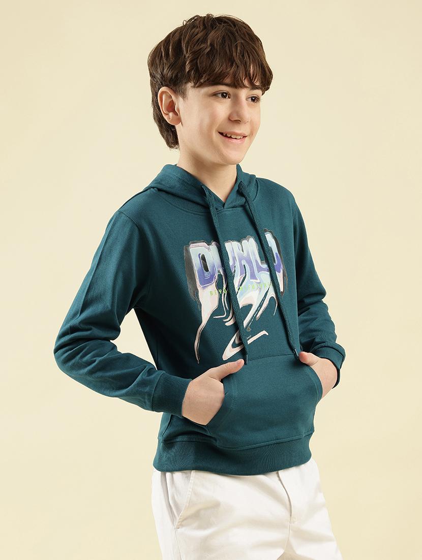 boys printed long sleeve hooded sweatshirt - 21997826 -  Standard Image - 1