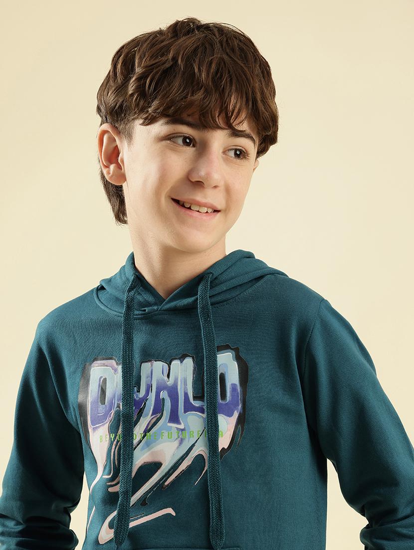 boys printed long sleeve hooded sweatshirt - 21997826 - Standard Image - 4