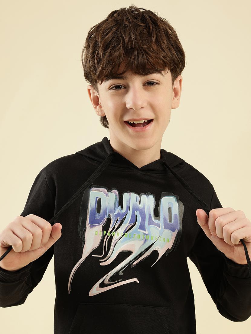 boys printed long sleeve hooded sweatshirt - 21997827 -  Standard Image - 1