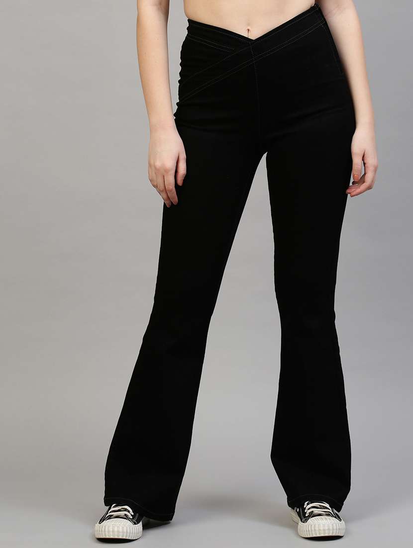 women solid high rise bootcut jean - 21997890 - Zoom Image - 0
