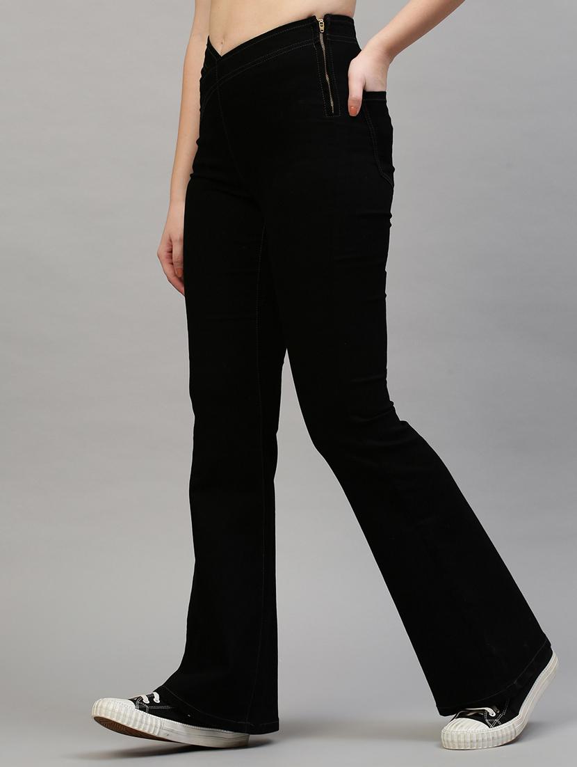 women solid high rise bootcut jean - 21997890 -  Standard Image - 1