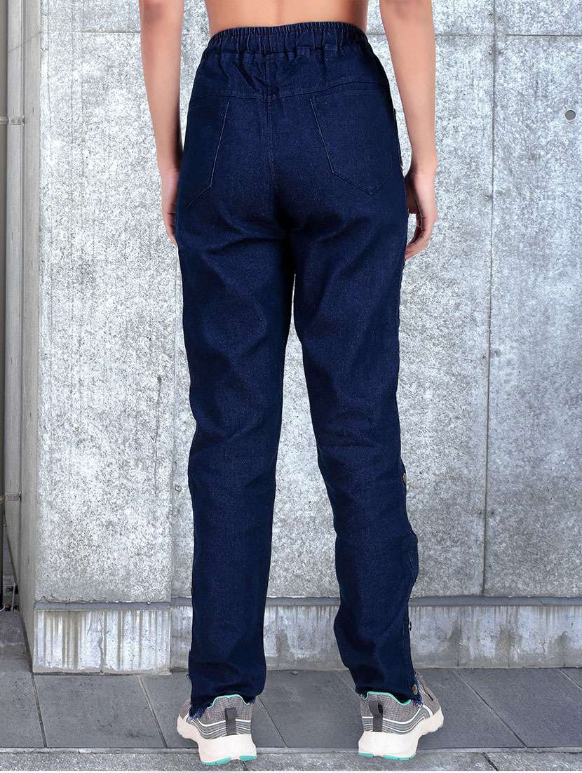 women solid mid rise relaxed fit jean - 21997905 - Standard Image - 1