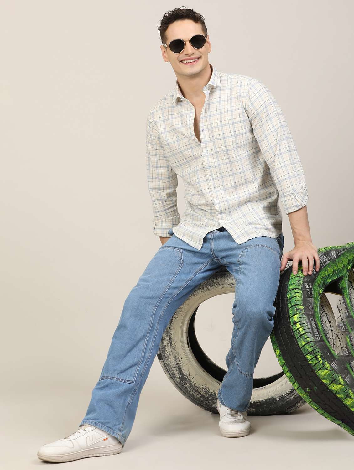 men checkered long sleeve regular fit casual shirt - 21997931 -  Standard Image - 6