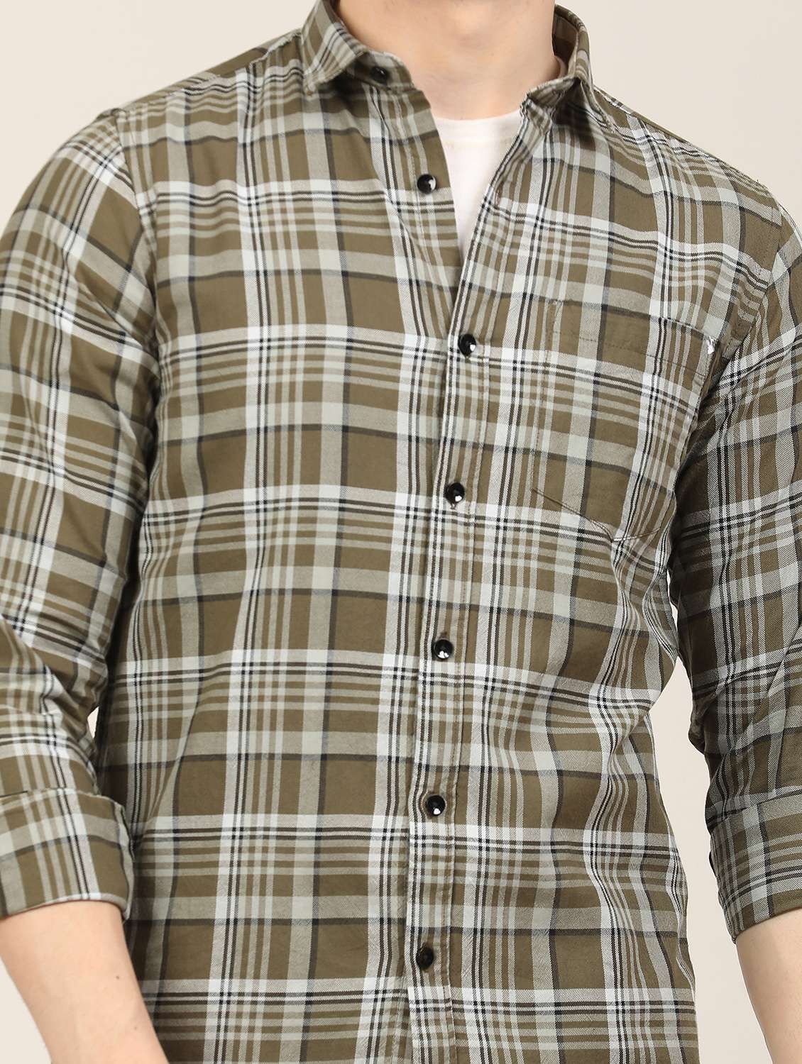 men checkered long sleeve regular fit casual shirt - 21997941 -  Standard Image - 6