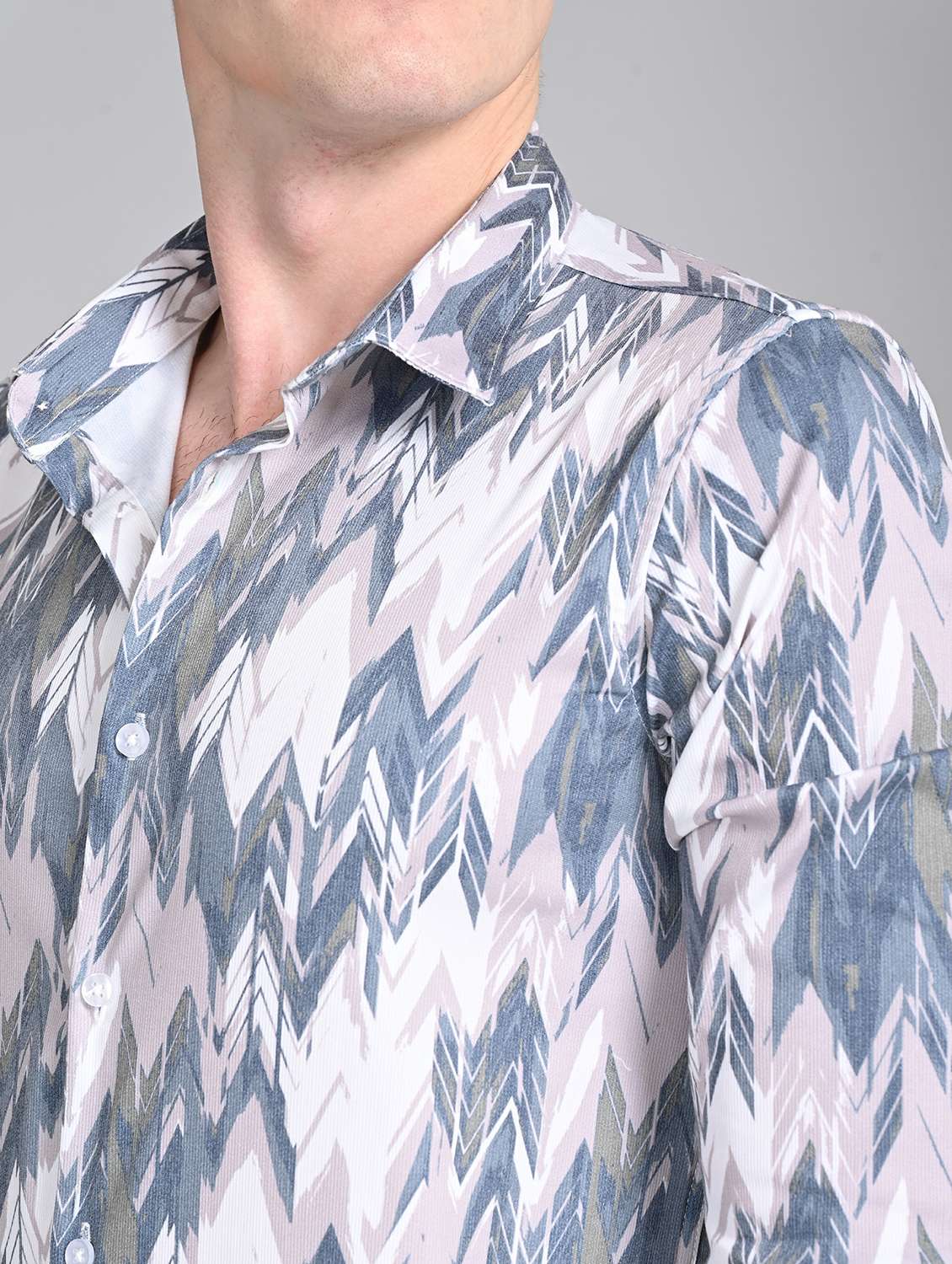 men printed long sleeve regular fit casual shirt - 21997960 -  Standard Image - 4