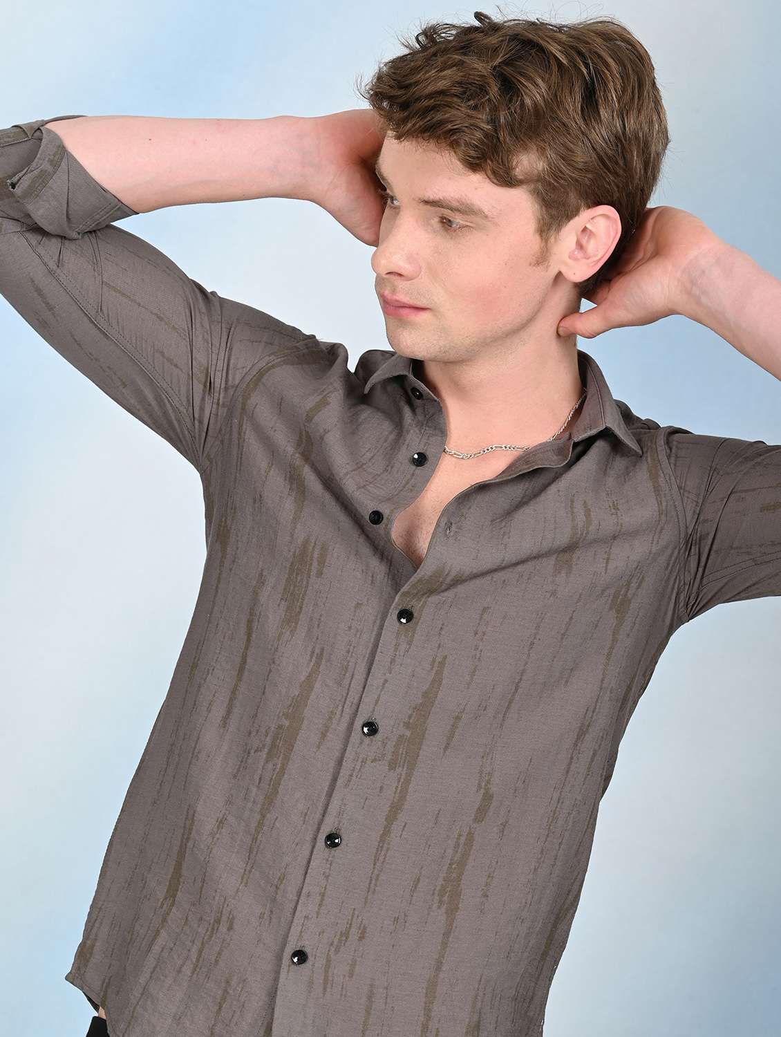 men printed long sleeve regular fit casual shirt - 21998006 -  Standard Image - 1