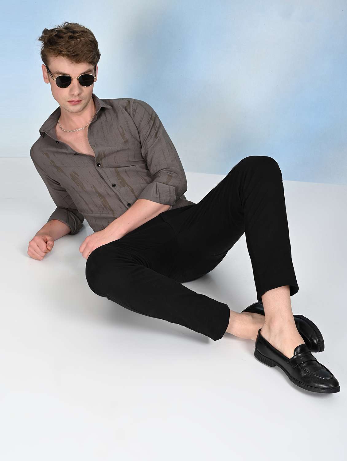 men printed long sleeve regular fit casual shirt - 21998006 -  Standard Image - 6