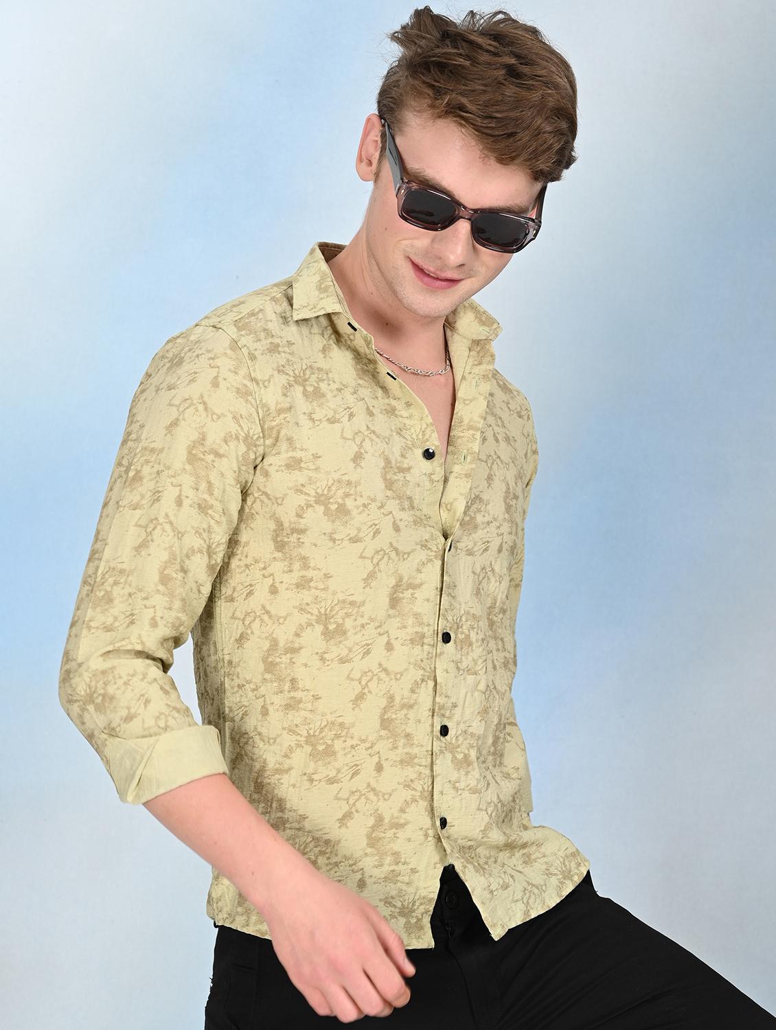 men printed long sleeve regular fit casual shirt - 21998008 - Zoom Image - 0