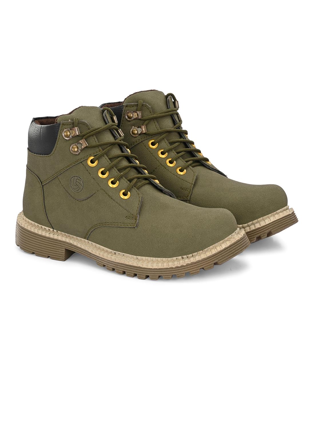 men olive lace up boot - 21998011 -  Standard Image - 1