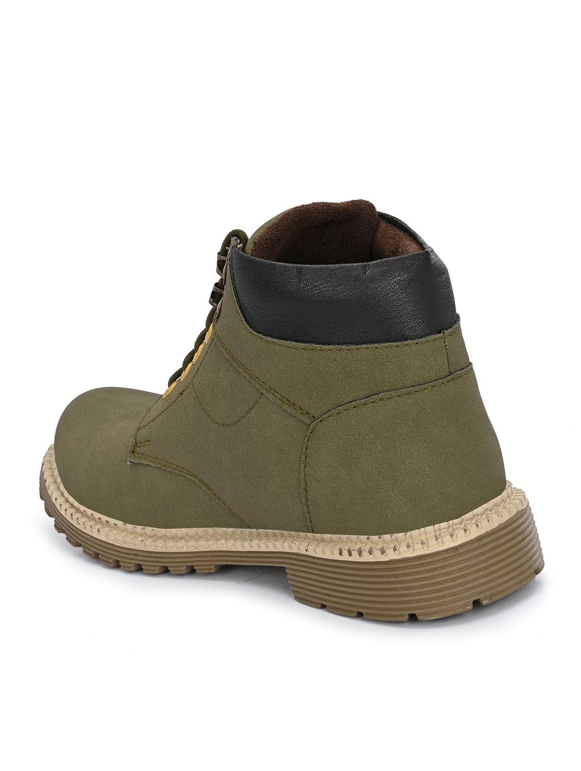 men olive lace up boot - 21998011 - Standard Image - 4