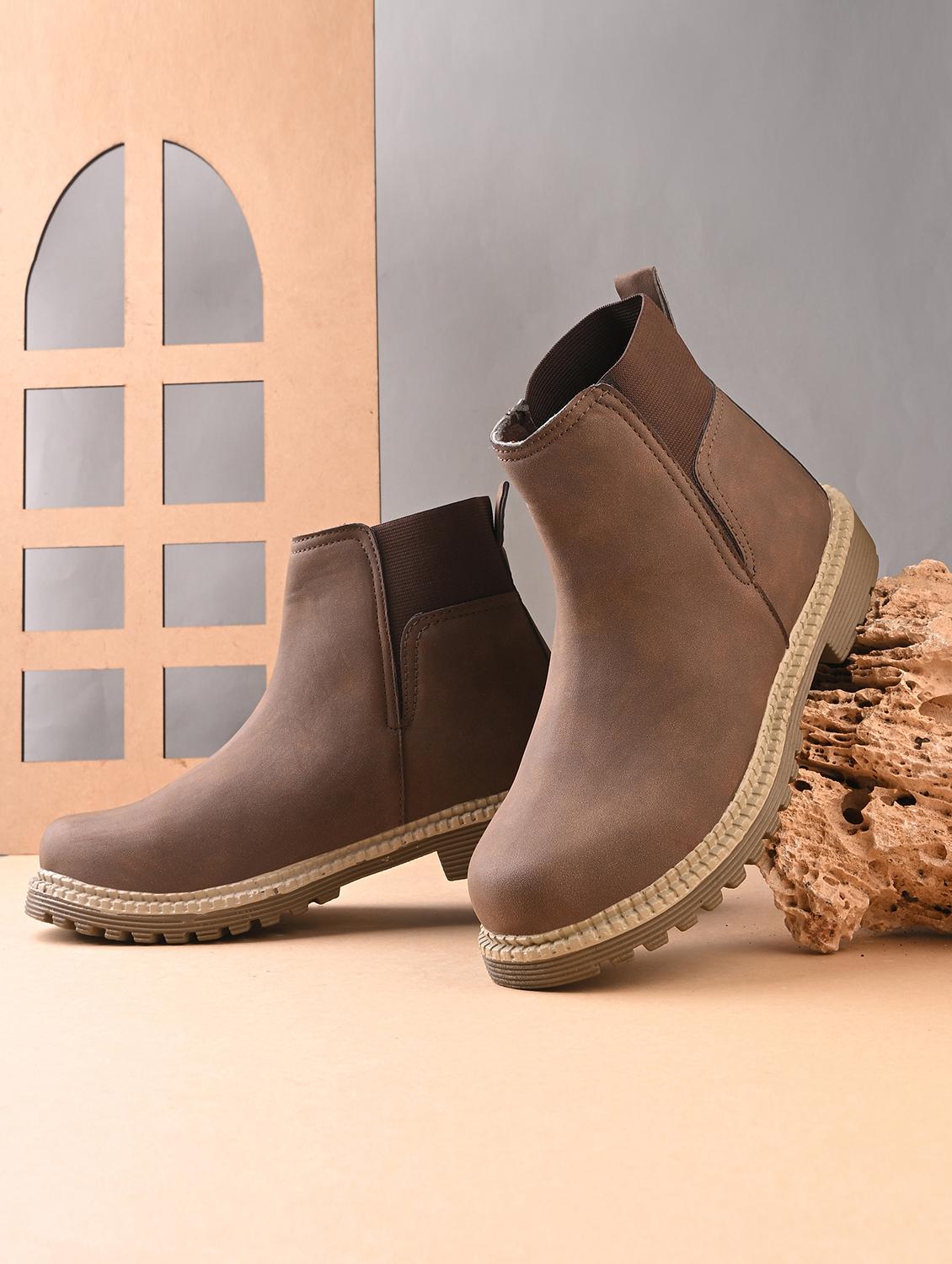 men brown slip on boot - 21998013 -  Zoom Image - 0