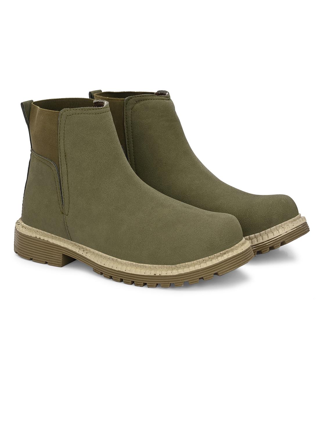 men olive slip on boot - 21998014 -  Standard Image - 1