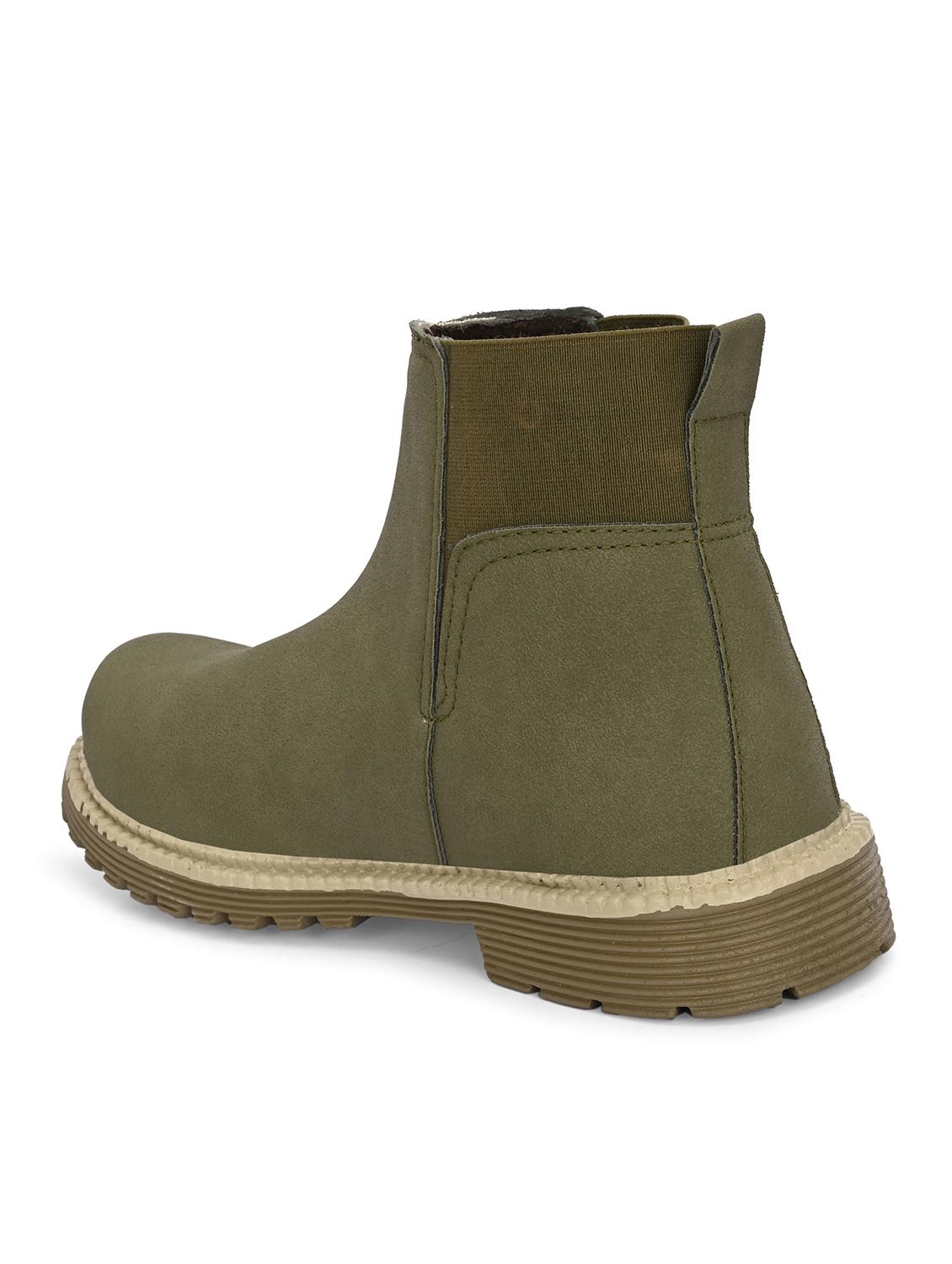 men olive slip on boot - 21998014 - Standard Image - 4