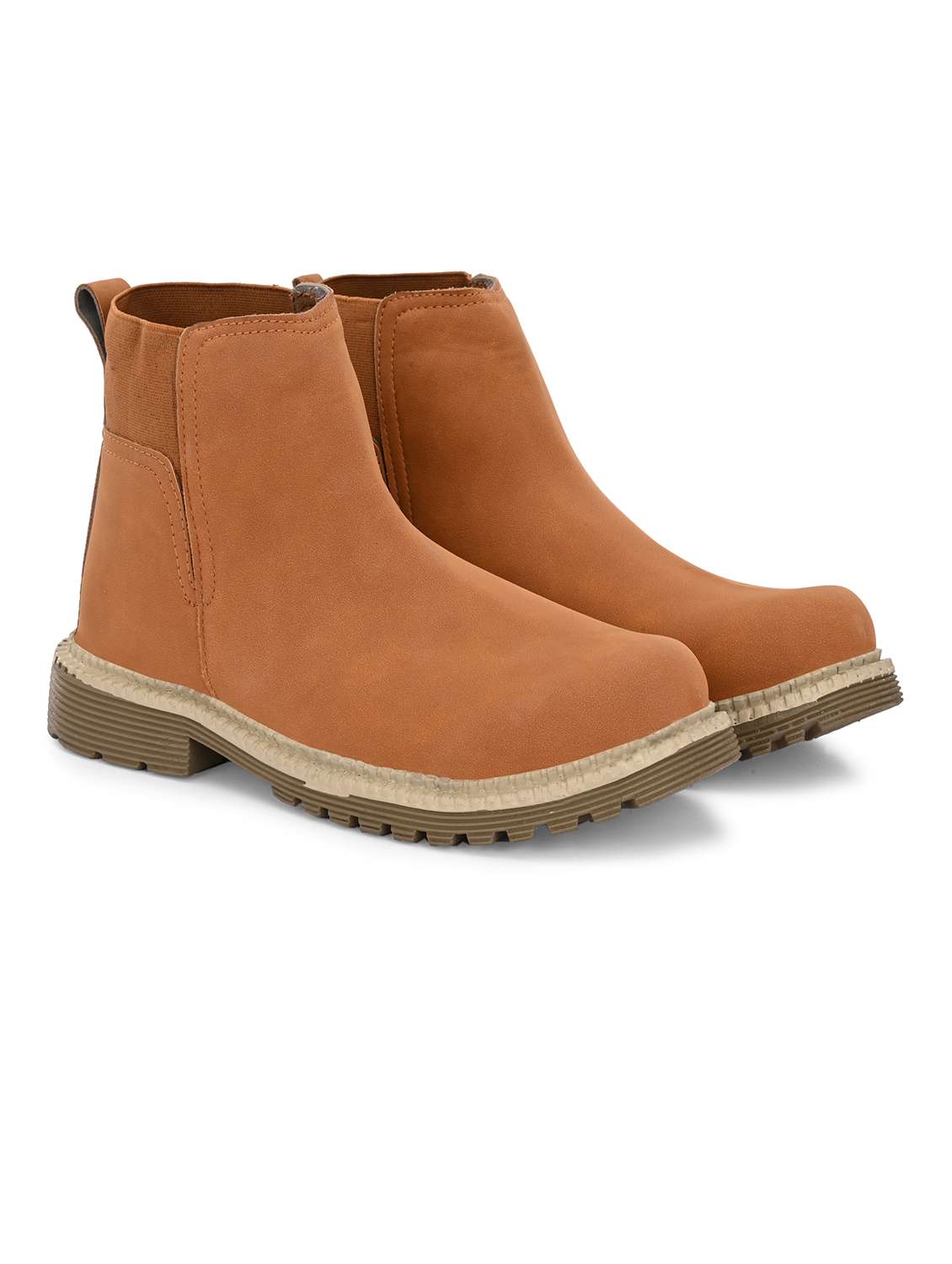 men tan slip on boot - 21998015 -  Standard Image - 1