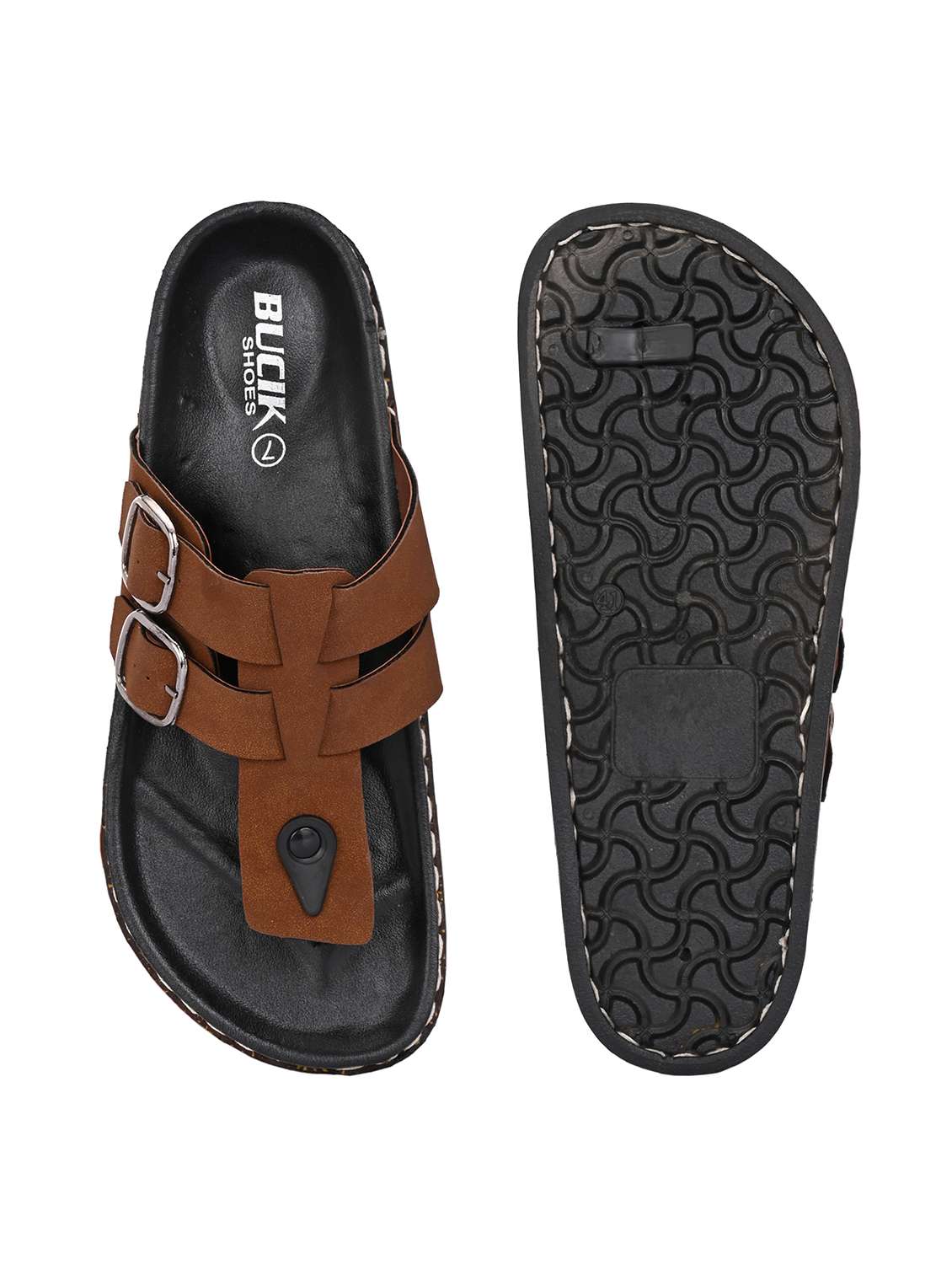 men solid toe separator sandal - 21998019 -  Standard Image - 4