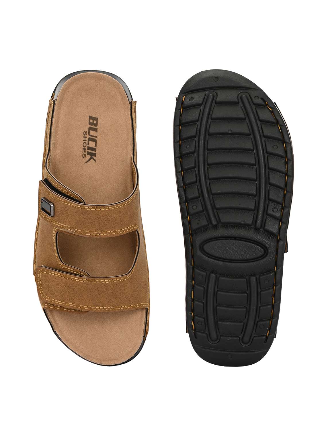 men beige slip on sandal - 21998023 -  Standard Image - 4