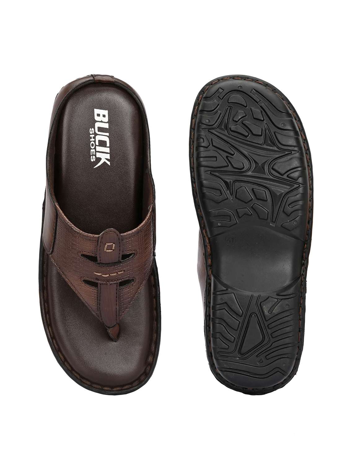 men solid toe separator sandal - 21998026 -  Standard Image - 4