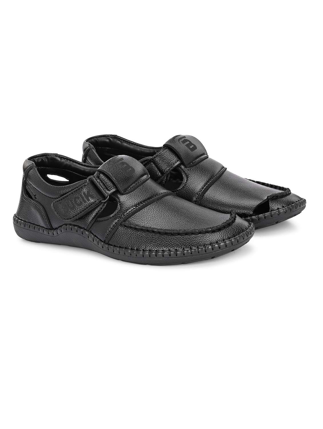 men solid close back sandal - 21998031 -  Standard Image - 1