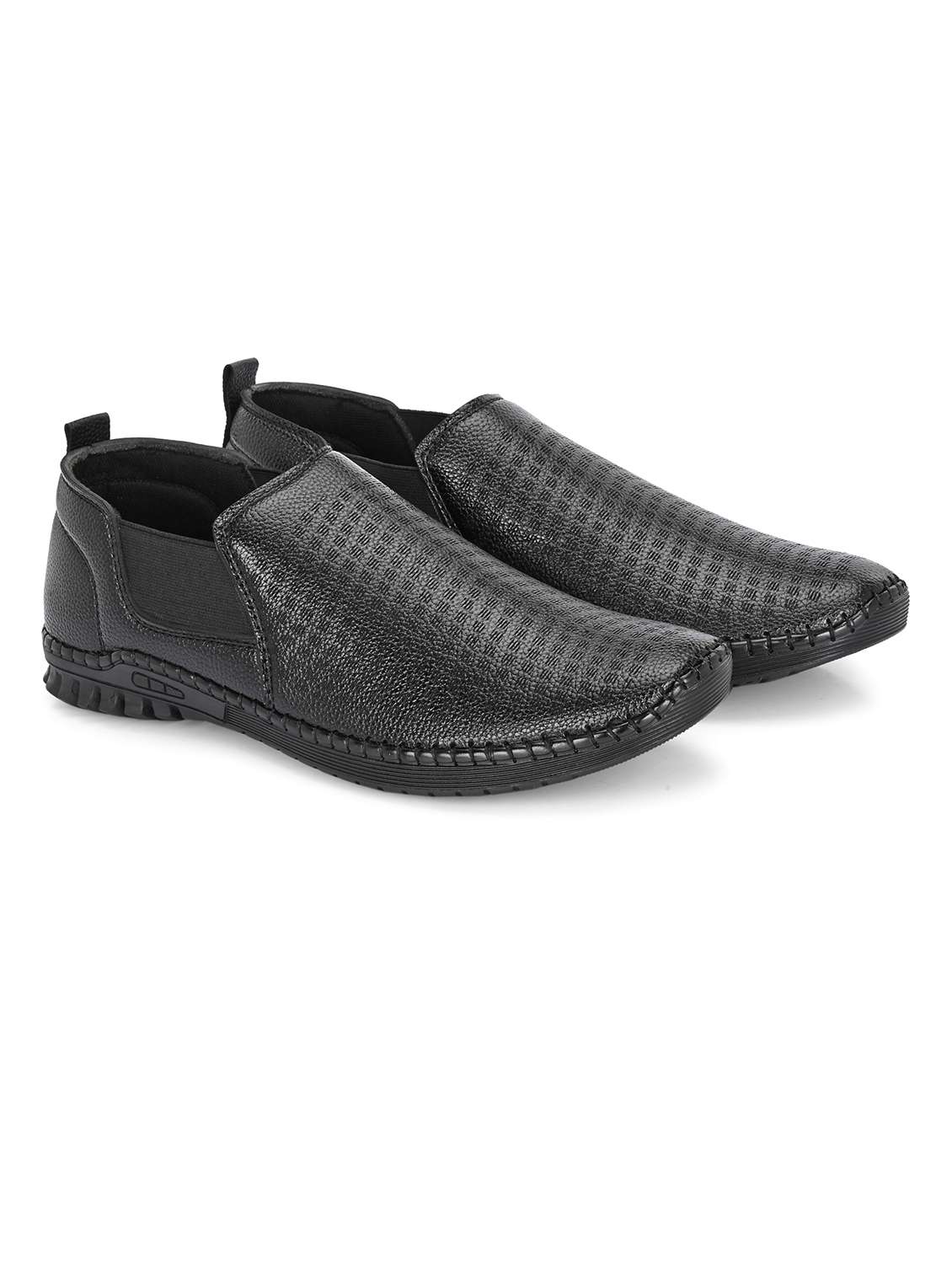men black slip on casual shoes - 21998040 -  Standard Image - 1