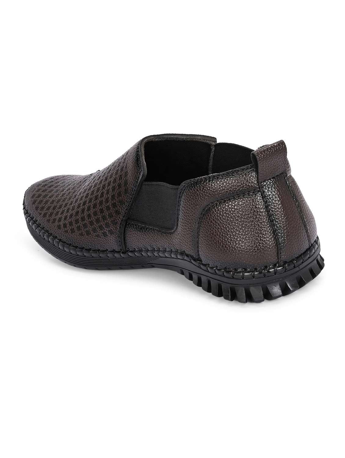 men brown slip on casual shoes - 21998041 -  Standard Image - 4