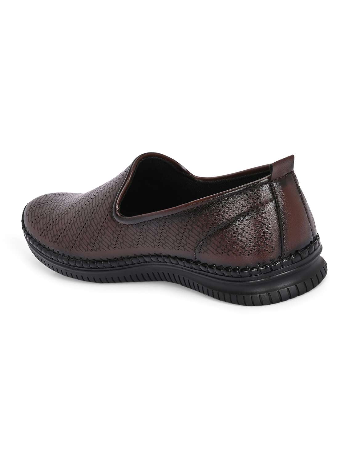 men brown slip on casual shoes - 21998047 - Standard Image - 4