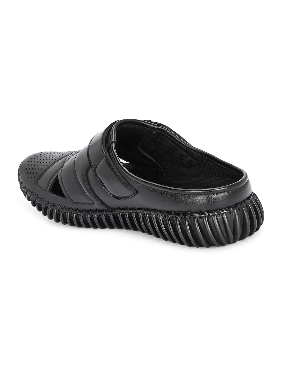 men black slip on sandal - 21998049 -  Standard Image - 4