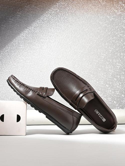 men brown slip on loafer - 21998056 -  Standard Image - 0