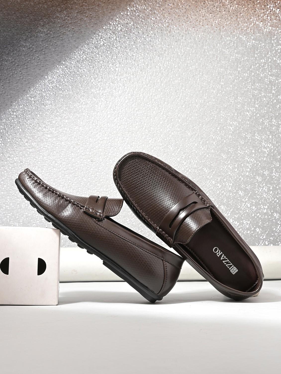 men brown slip on loafer - 21998056 -  Zoom Image - 0