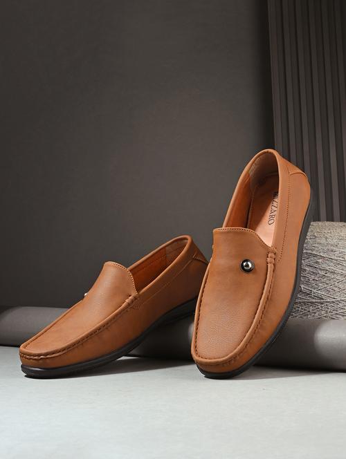 men tan slip on loafer - 21998061 - Standard Image - 0