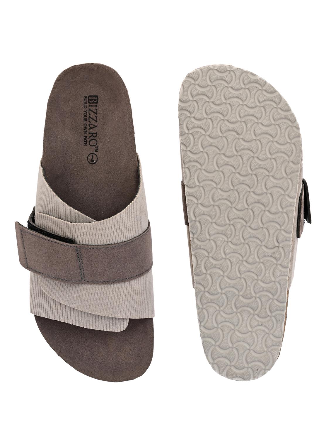 men grey melange slip on sandal - 21998080 - Standard Image - 4