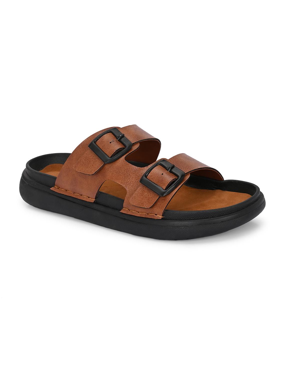 men tan slip on sandal - 21998085 - Standard Image - 1