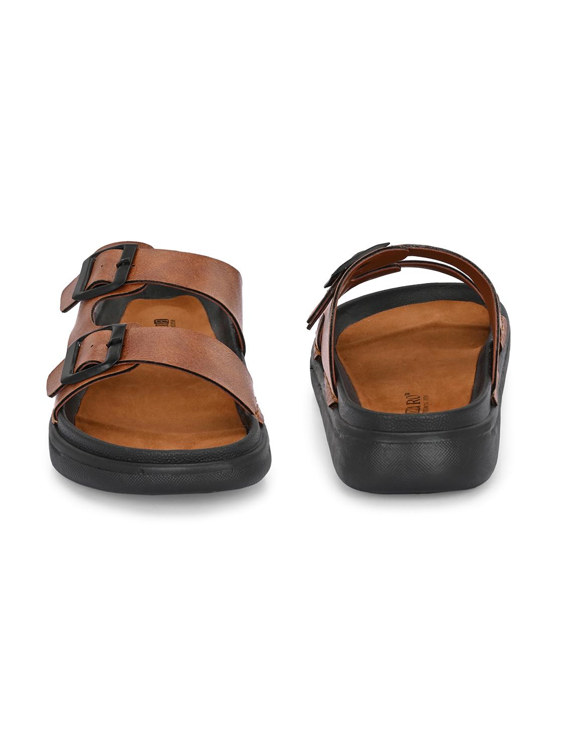 men tan slip on sandal - 21998085 - Standard Image - 4