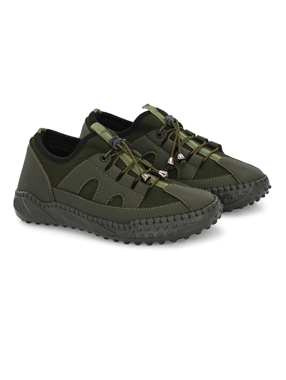 men olive lace up sneaker - 21998094 -  Standard Image - 1