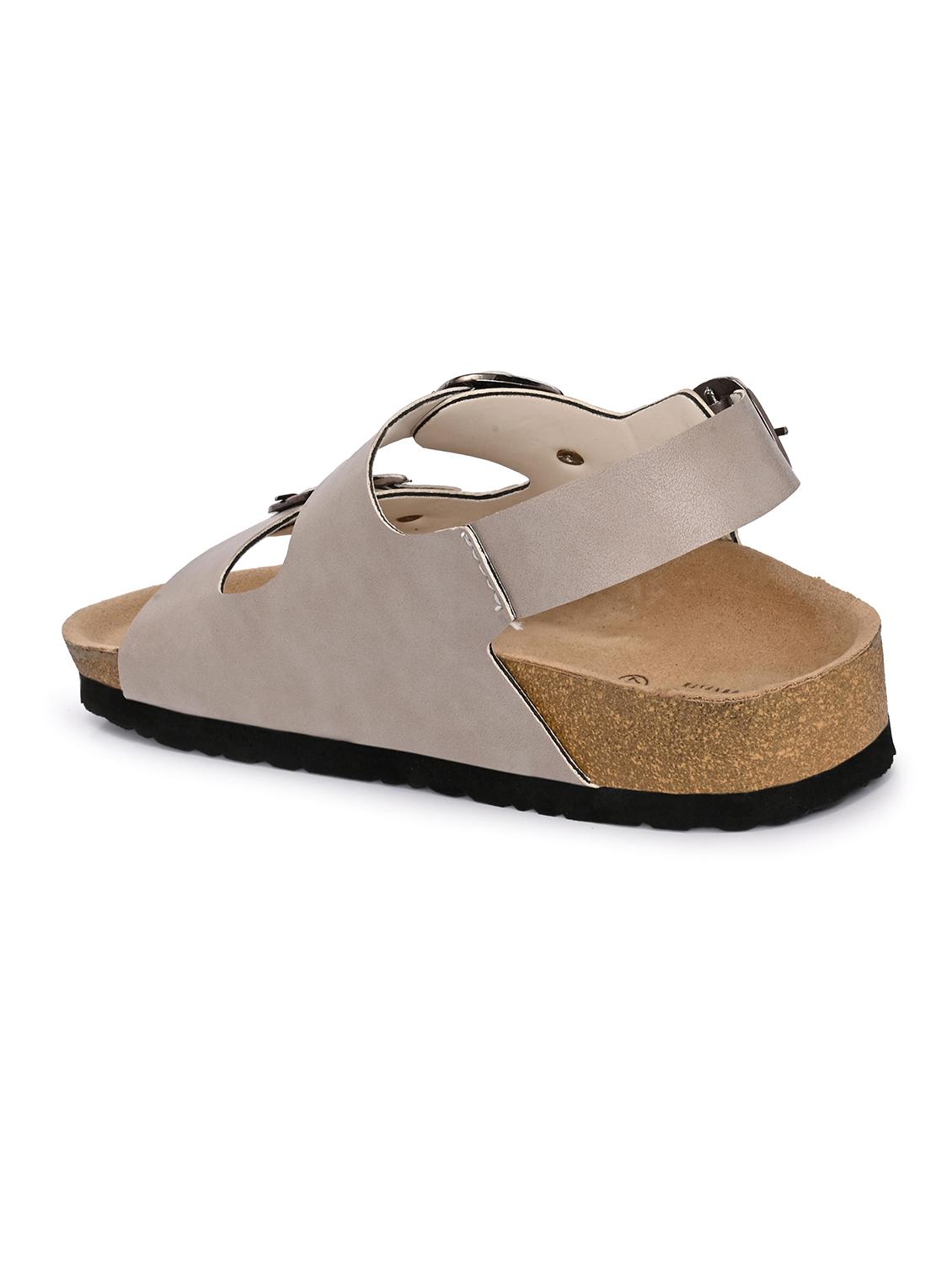 womne grey solid back strap sandal - 21998095 - Standard Image - 4