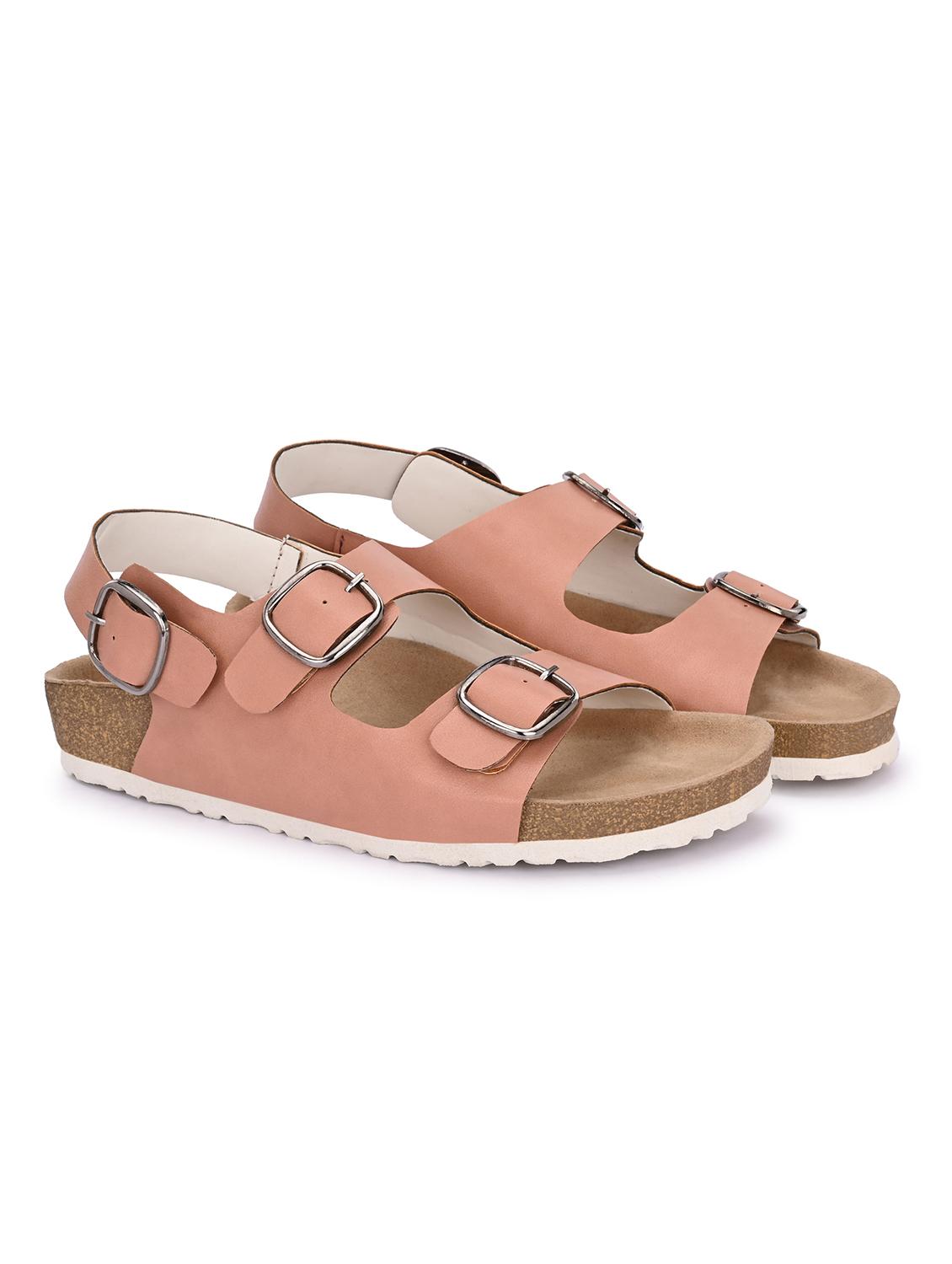 women pink back strap sandal - 21998096 -  Standard Image - 1