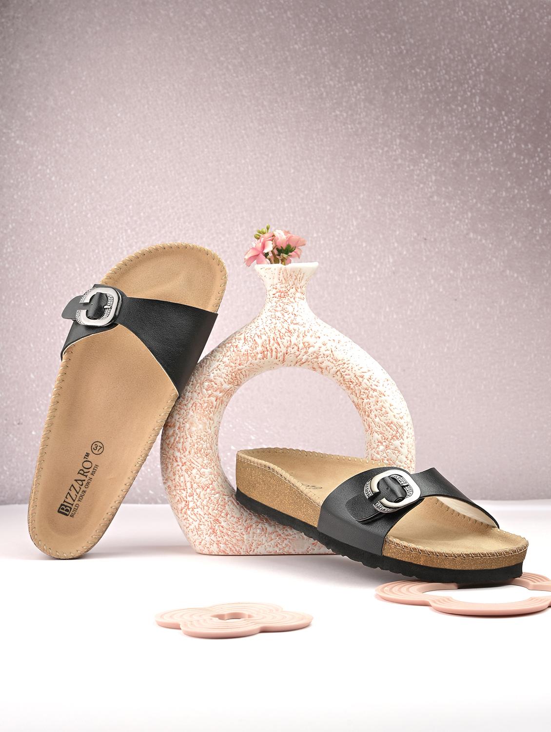 women black slip on sandal - 21998097 -  Zoom Image - 0