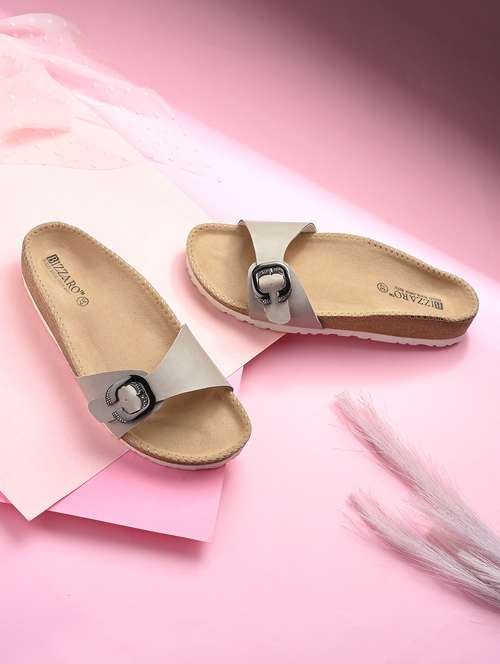 women grey slip on sandal - 21998098 -  Standard Image - 0