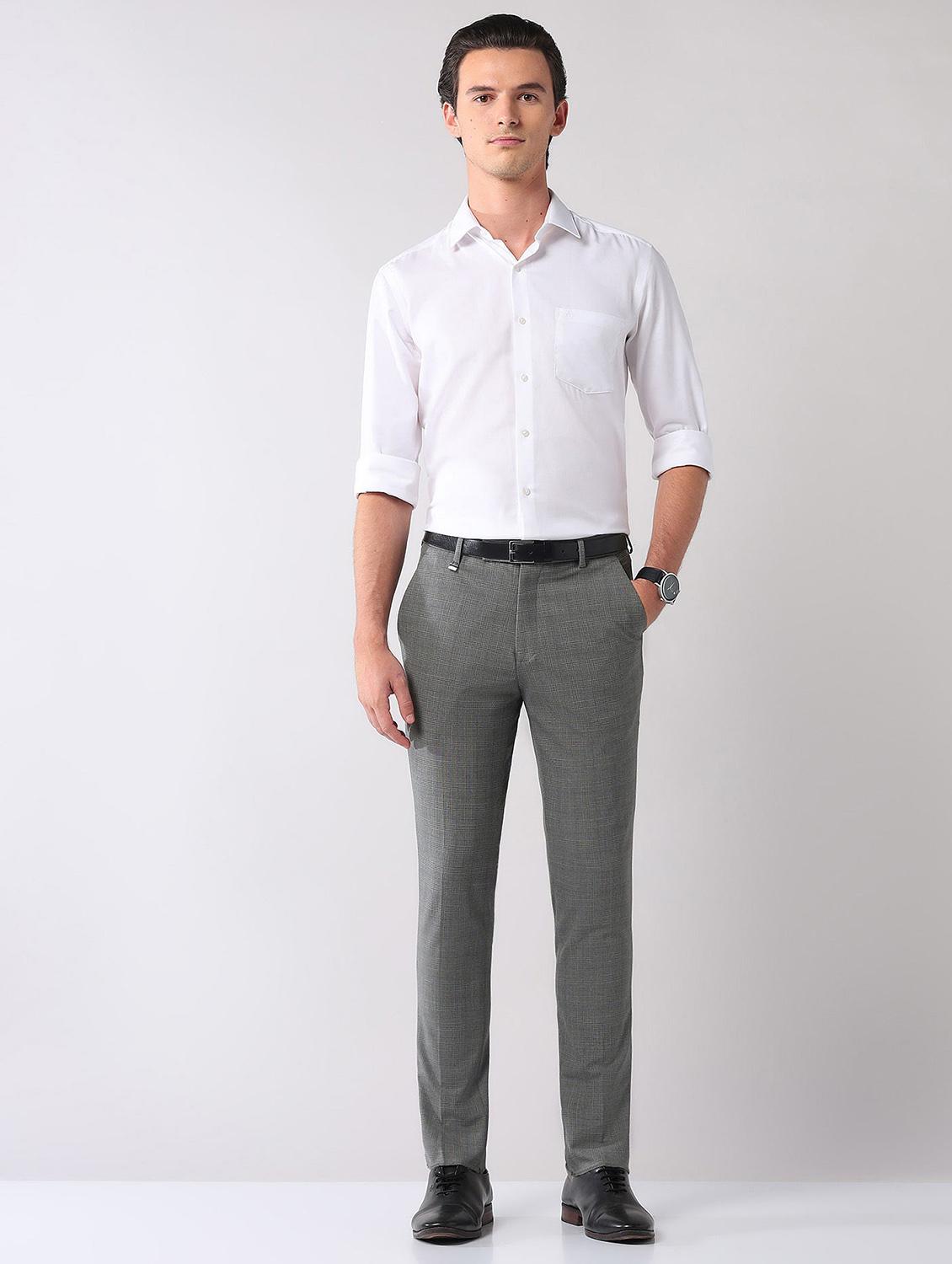 men checkered mid rise casual trouser - 21998327 - Standard Image - 4